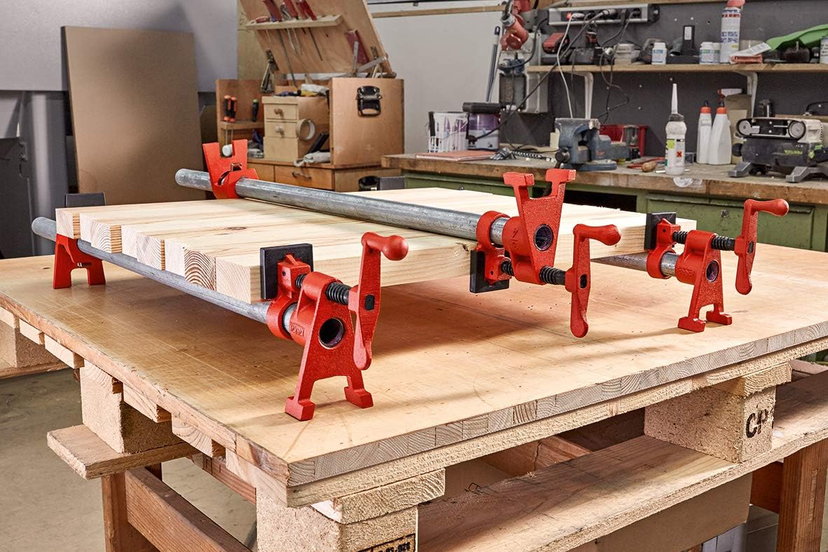 Bessey BPC-H34, 3/4-In. H Style Pipe Clamps - Incredibly Versatile, Easy To Assemble, Indespensable Workshop Clamp For Woodworking, Carpentry, Home Improvement, and DIY Projects - Image 3