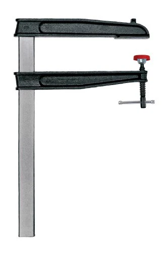 BESSEY Deep Reach Tradesman's Bar Clamp - 12 In. Throat x 24 In - CDS24-12WP - Woodworking Clamps with Wooden Handle, Ideal for Home Improvement, Workbench Projects, Carpentry and Cabinetry