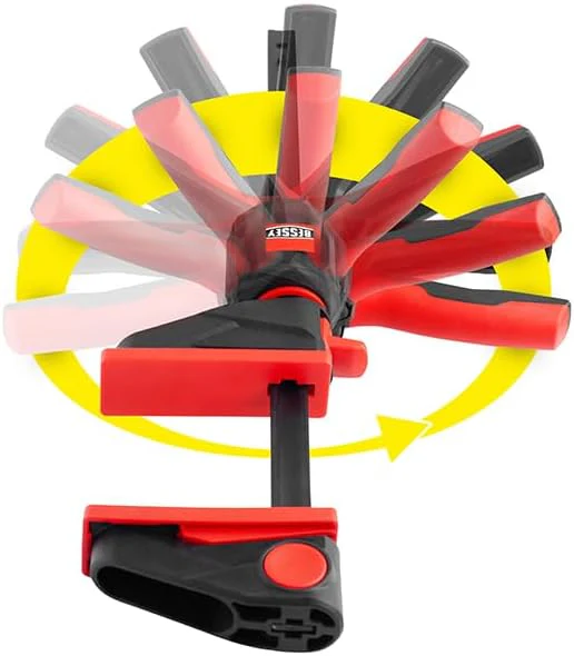 ‎BESSEY | ‎EHKL360-06 | Bessey EHKL360, 6 In, Trigger Clamp and Spreader 360 Rotating Handle One-Hand Bar Clamps, Black - Image 4