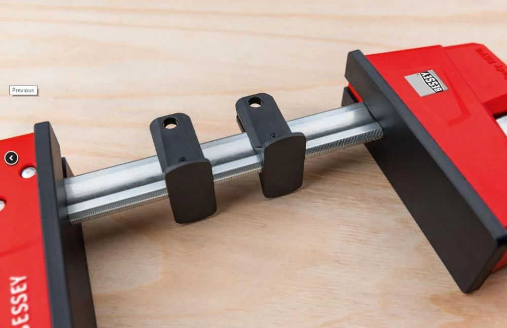 BESSEY K Body Revo 24 Inch Steel Ergonomic Parallel Bar Accessory Tool Clamp Kit with 2 Handles for Woodworking, Cabinetry, and Case Work, KRE3524 - Image 3