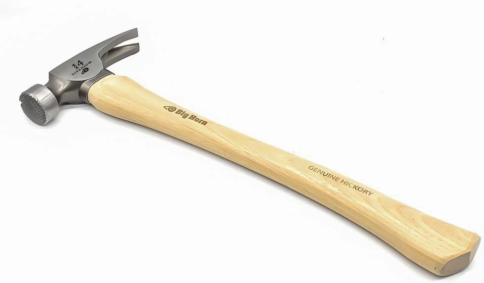 Big Horn 15151 14 Oz. Tiger Titanium Hammer with Curved Hickory Handle - Image 5