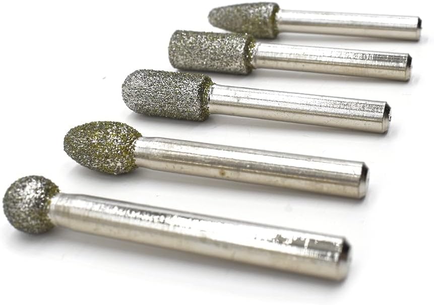 Big Horn 19391 5PC Diamond Burr Set, 1/4" Shank, 50 Grit, Coarse - Image 5