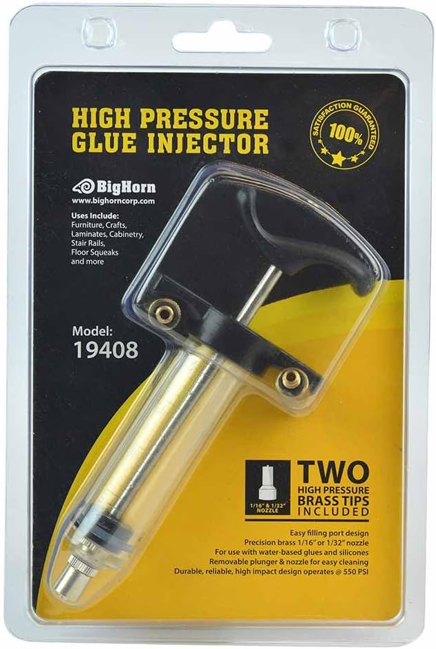 Big Horn 19408 High Pressure Glue Injector with 2 Brass Tips - Image 2