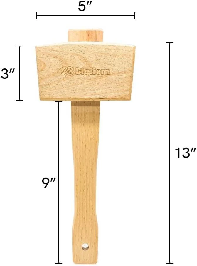 Big Horn 26016 16 oz Beech Wood Carving Mallet - Image 4