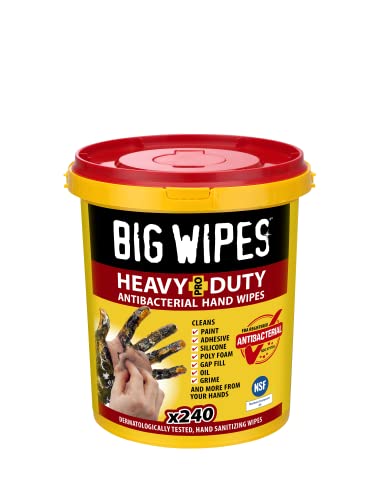 "BIG WIPES HEAVY DUTY PRO+ 240 WIPE BUCKET HEAVY DUTY TEXTURED SCRUB & CLEAN WIPES" - Image 6