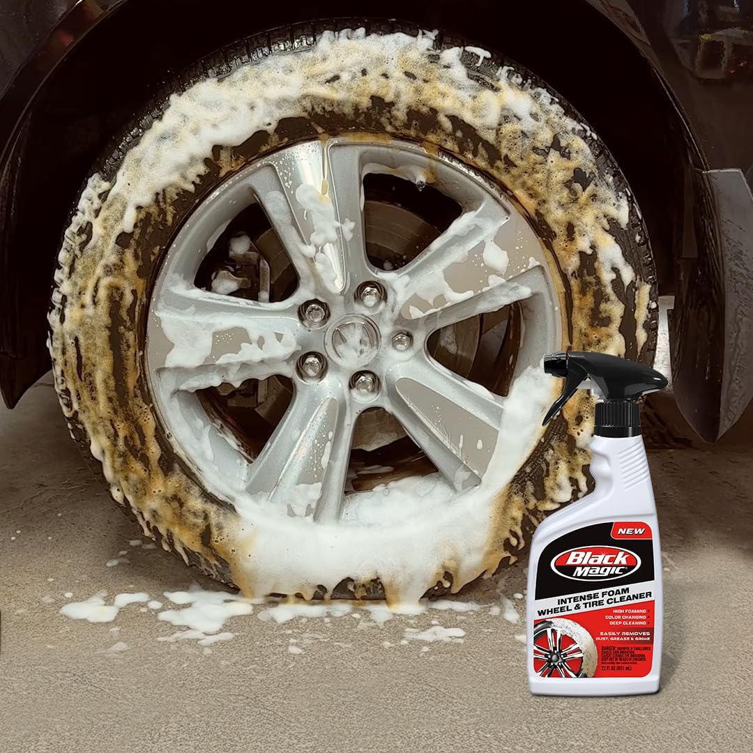 Black Magic 120228 Intense Foam Wheel & Tire Cleaner, High-Foaming Formula for Deep Cleaning, 22 Fl Oz (Pack of 1) - Image 8