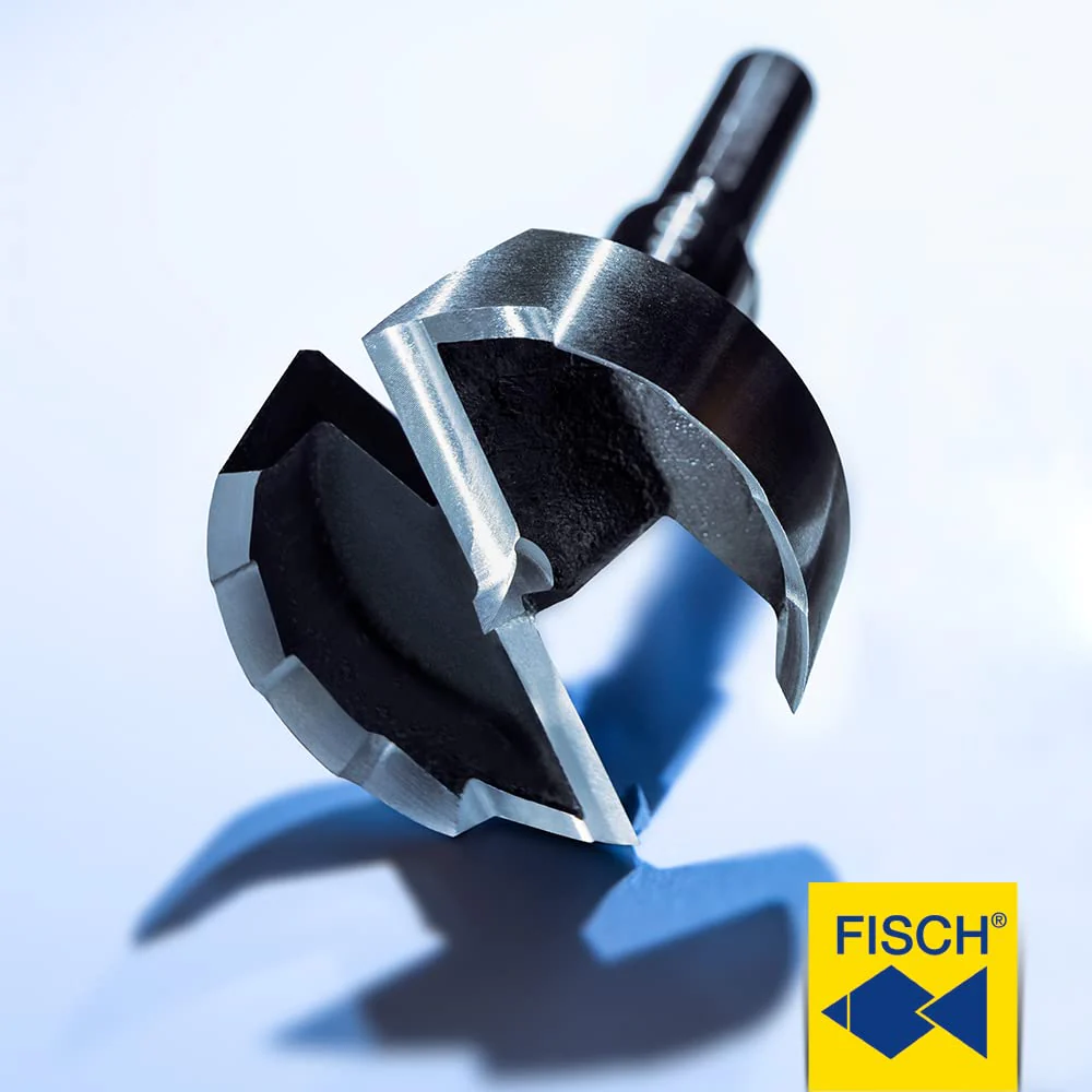 Fisch FSA-365686 Black Shark Pro Forstner Drill Bit Diameter 25 mm Length 88 mm Shaft 8 mm with 3 Surfaces - Image 3