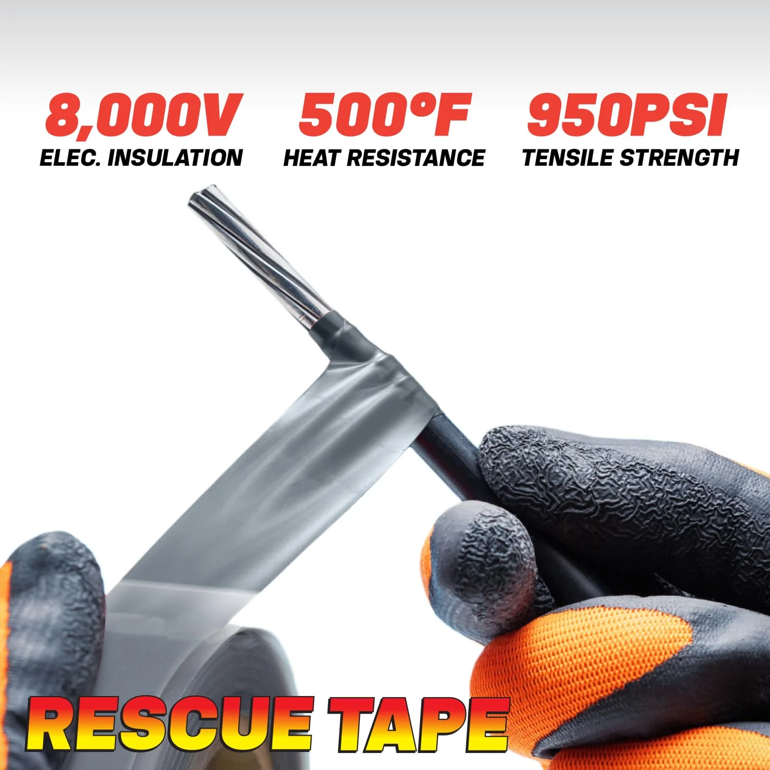 Bond It Rescue Tape, Self-Fusing Silicone for Emergency Plumbing, Pipe & Hose Repair, Electrical Insulation, Waterproof, 950PSI, Made in USA, 1" x 12', Green - Image 5