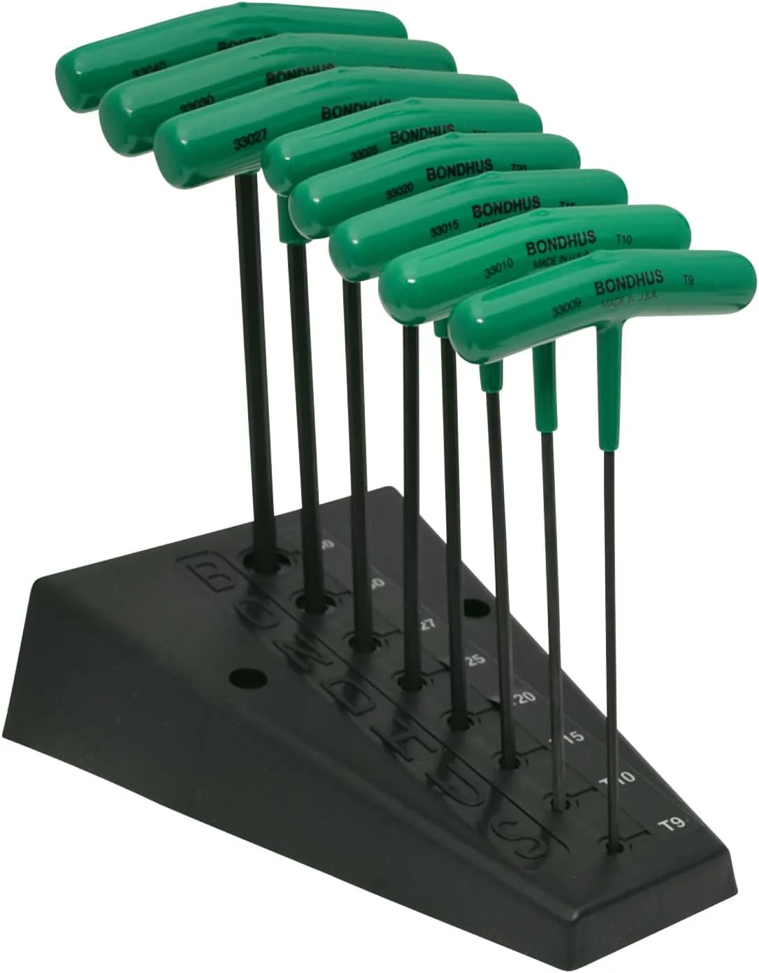 Bondhus 33034 Set of 8 Star T-handles, Graduated Lengths, Sizes T9-T40 - Image 2