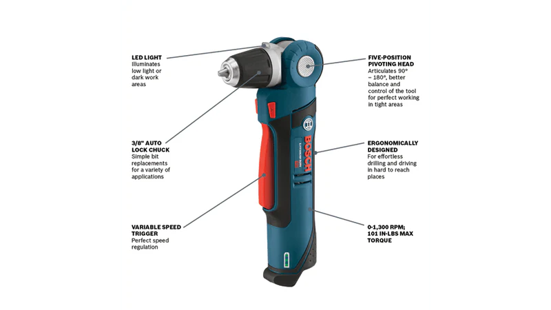 BOSCH 12V Max 3/8 In. Angle Drill Kit - Image 3