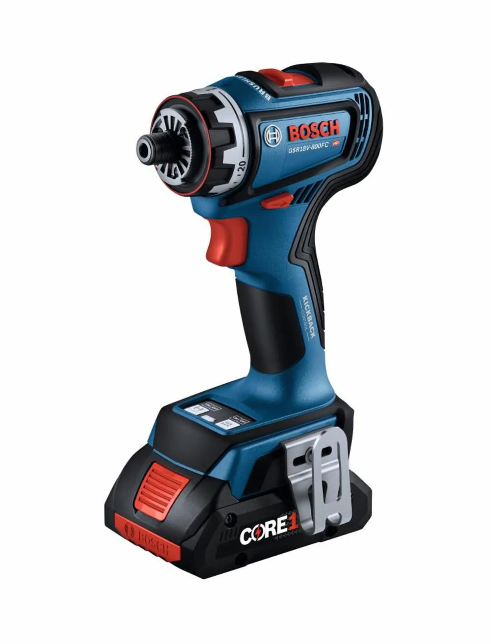 BOSCH 18V Drill/Driver with 5-In-1 Flexiclick System and 2pk CORE18V 4Ah Advanced Power Battery - Image 3