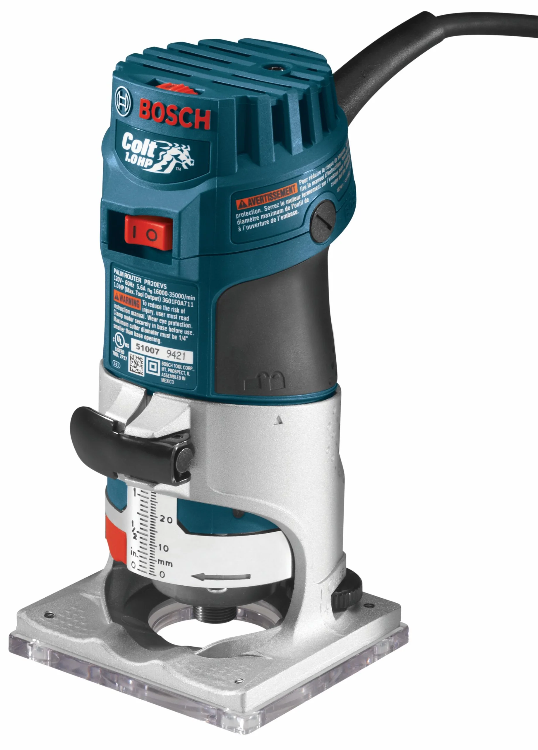 Bosch Colt (PR20EVS) Electronic Variable-Speed Palm Router