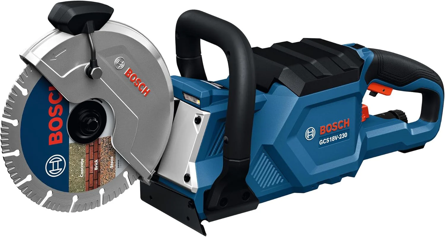 BOSCH GCS18V-230N 18V Brushless Cordless 9-Inch Cutoff Saw for Concrete & Metal Cutting | Lightweight Ergonomic Design, 6-Position Cutting Guard, Water Shut-Off Valve, Easy Wheel Change (Bare Tool) - Image 2