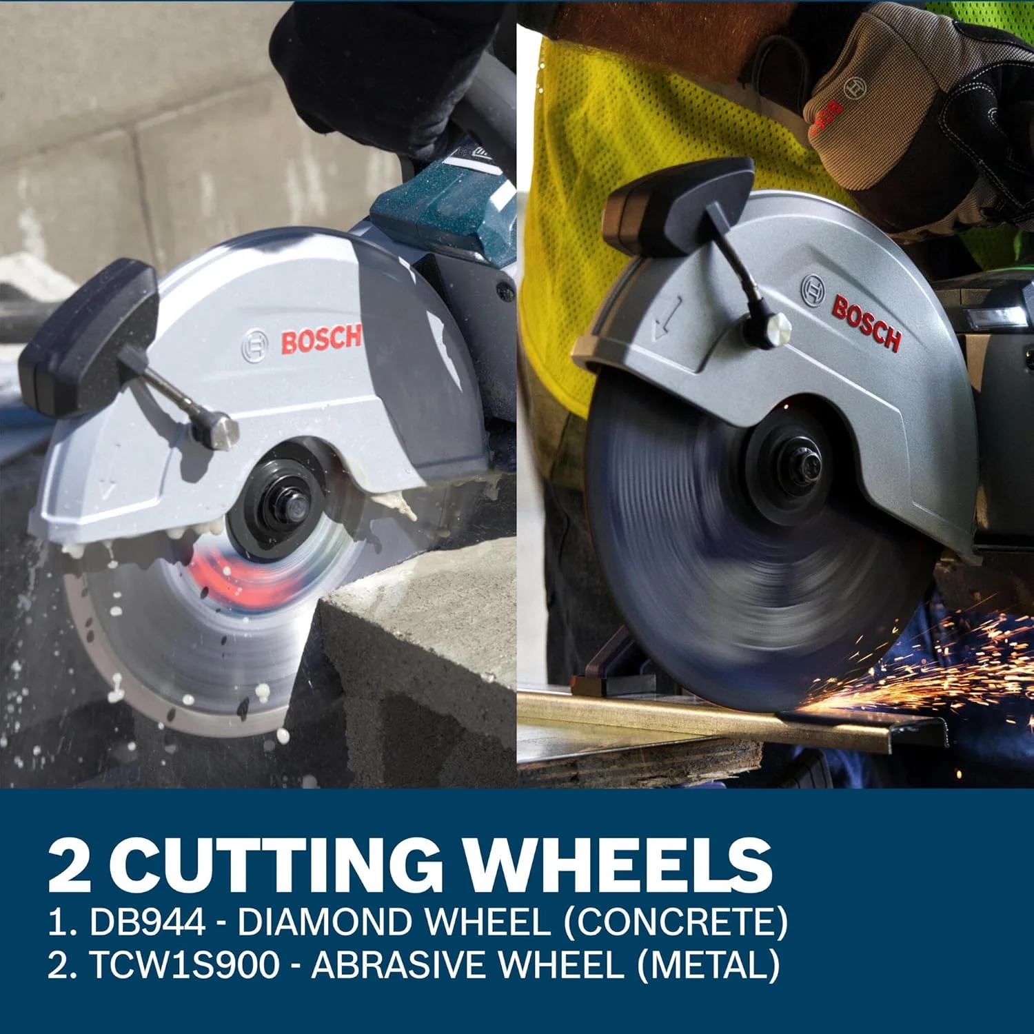 BOSCH GCS18V-230N212 18V Brushless Cordless 9-Inch Cutoff Saw for Concrete & Metal Cutting | Lightweight Ergonomic Design, 6-Position Cutting Guard, Kit with (2) CORE18V 12 Ah Batteries - Image 9