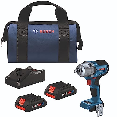 BOSCH 18V Brushless Connected-Ready 1/2 In. Mid-Torque Impact Wrench Kit with Friction Ring and Thru-Hole and (2) CORE18V 4 Ah Batteries - Image 18