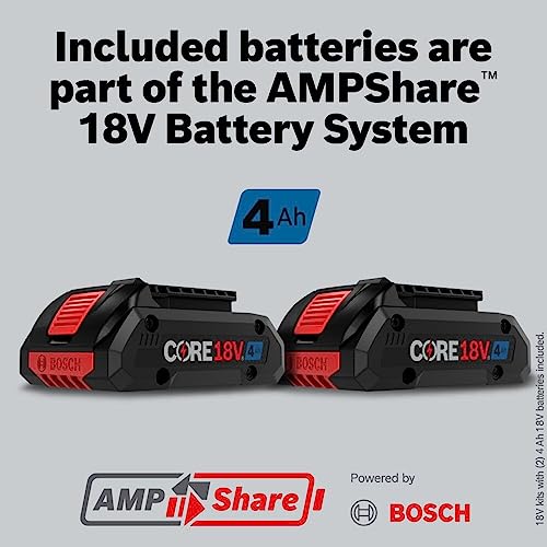 BOSCH 18V Brushless Connected-Ready 1/2 In. Mid-Torque Impact Wrench Kit with Friction Ring and Thru-Hole and (2) CORE18V 4 Ah Batteries - Image 47