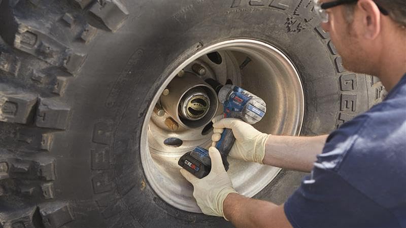 BOSCH 18V Brushless Connected-Ready 1/2 In. Mid-Torque Impact Wrench Kit with Friction Ring and Thru-Hole and (2) CORE18V 4 Ah Batteries - Image 9