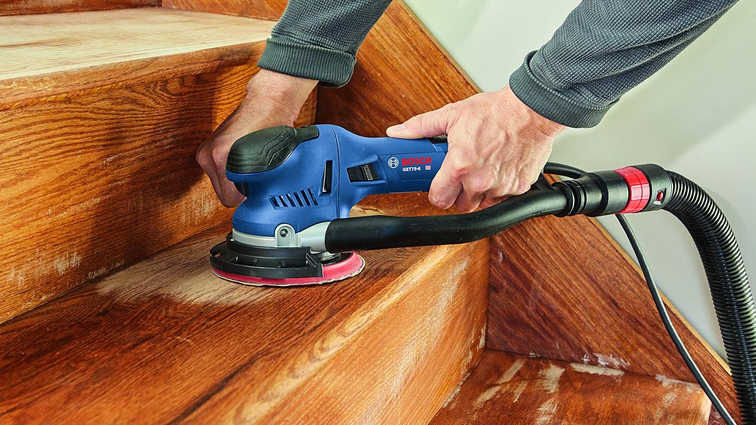BOSCH GET75-6N Electric Orbital Sander, Polisher - 7.5 Amp, Corded, 6 Inch Disc Size - Dual-Mode: Random Orbit & Turbo - Image 5