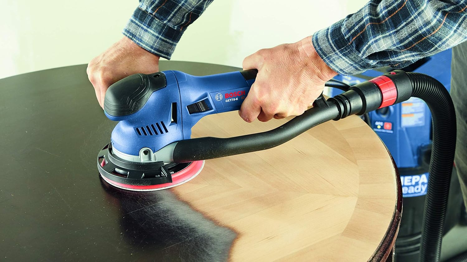BOSCH GET75-6N Electric Orbital Sander, Polisher - 7.5 Amp, Corded, 6 Inch Disc Size - Dual-Mode: Random Orbit & Turbo - Image 6