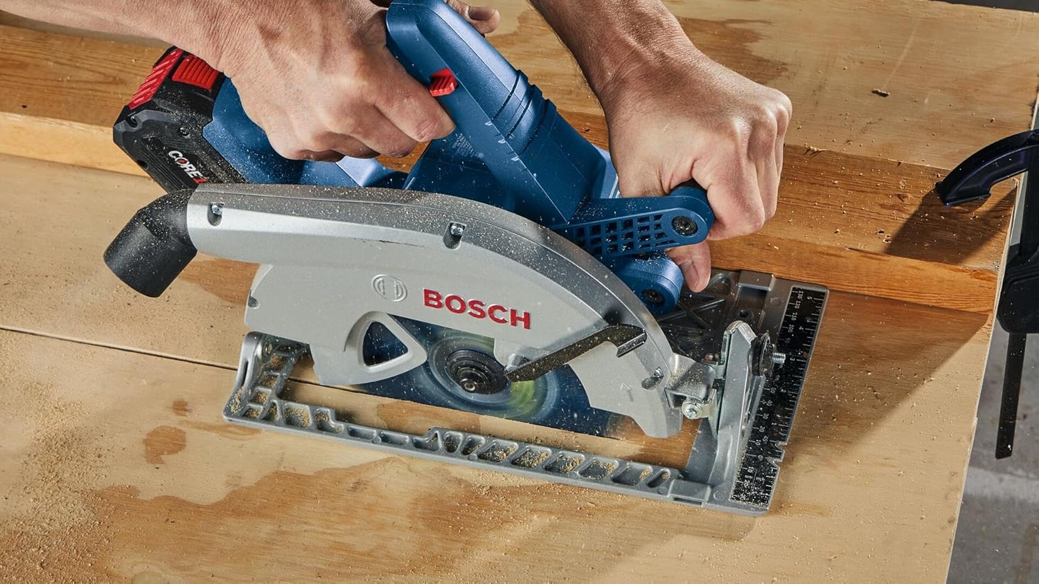 BOSCH GKS18V-25N 18V 7-1/4 In. BITURBO Brushless� Circular Saw - High Performance Cordless Saw with 2-1/2 In. Cut Capacity and PROFACTOR� System (Bare Tool) - Image 5