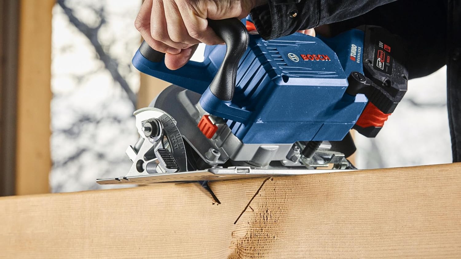 BOSCH GKS18V-25N 18V 7-1/4 In. BITURBO Brushless� Circular Saw - High Performance Cordless Saw with 2-1/2 In. Cut Capacity and PROFACTOR� System (Bare Tool) - Image 6