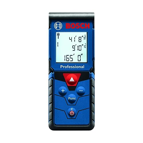 BOSCH GLM165-40 Blaze 165 Ft Laser Distance Measure, Includes 2 AAA Batteries, Hand Strap, Target Cards, & Pouch - Image 3