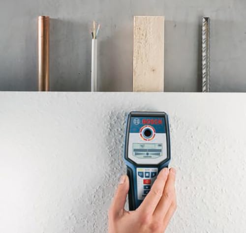 BOSCH GMS 120 Wall Scanner with Modes for Wood, Metal, and Live Wiring, Includes 9V Battery, Hand Strap, & Pouch - Image 3