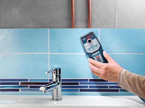 BOSCH GMS 120 Wall Scanner with Modes for Wood, Metal, and Live Wiring, Includes 9V Battery, Hand Strap, & Pouch - Image 6