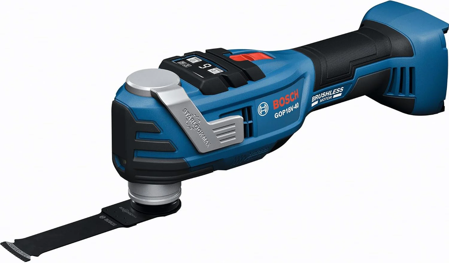 BOSCH GOP18V-40N 18V Brushless StarlockMax Oscillating Tool - Powerful 20,000 OPM, 6 Speed Settings, Auto-Stop, Ergonomic Design, Fast Accessory Changes, Ideal for Remodelers & Contractors - Image 2