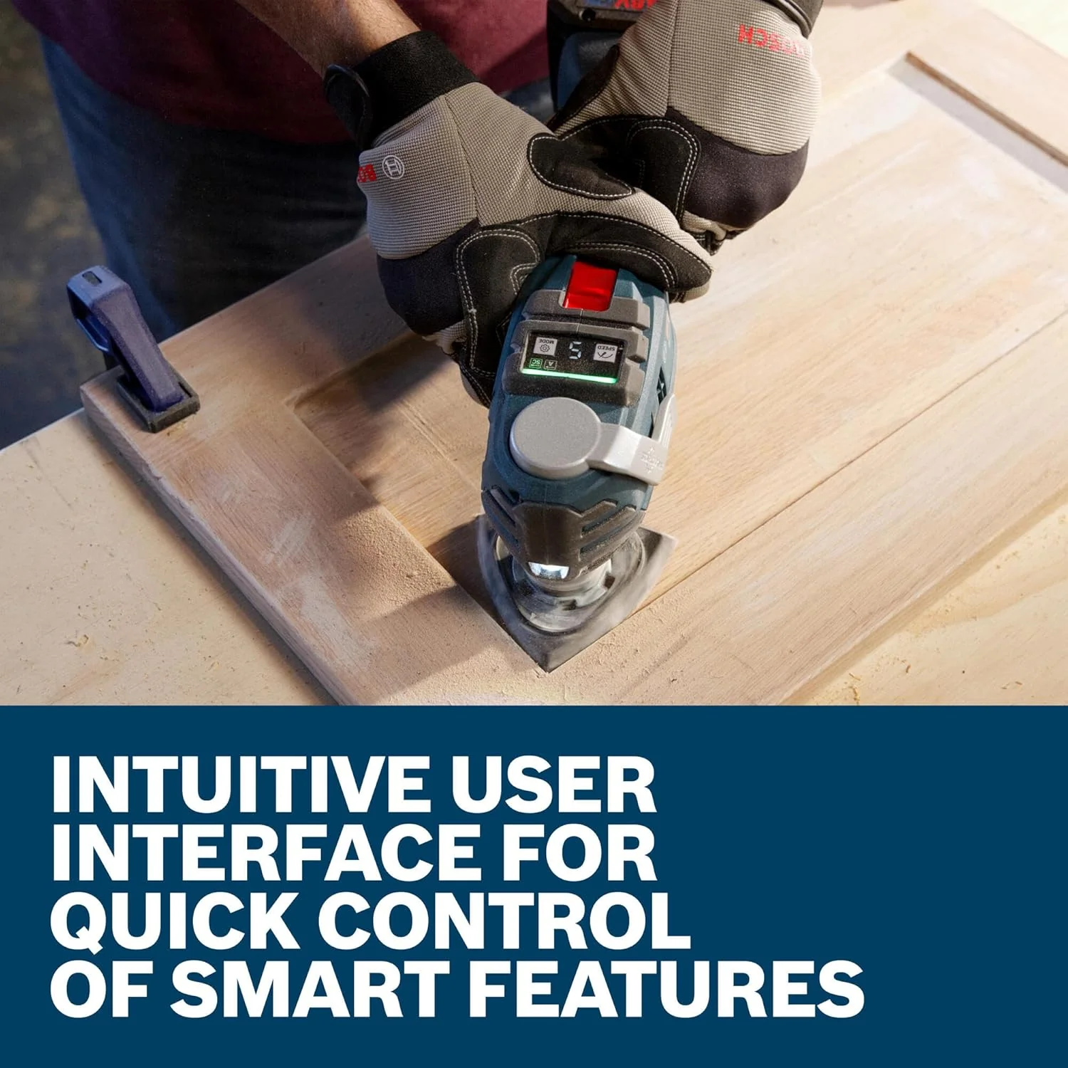 BOSCH GOP18V-40N 18V Brushless StarlockMax Oscillating Tool - Powerful 20,000 OPM, 6 Speed Settings, Auto-Stop, Ergonomic Design, Fast Accessory Changes, Ideal for Remodelers & Contractors - Image 7