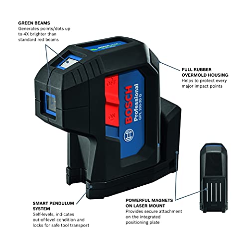 BOSCH 125ft Green 3-Point Self-Leveling Laser with VisiMax Technology - Image 2