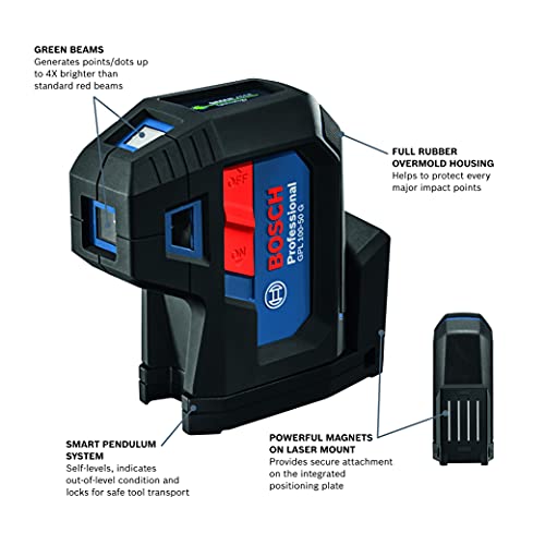 BOSCH 125ft 5-Dots Point Alignment Laser Level 360 With Integrated Magnetic Mount - Image 9