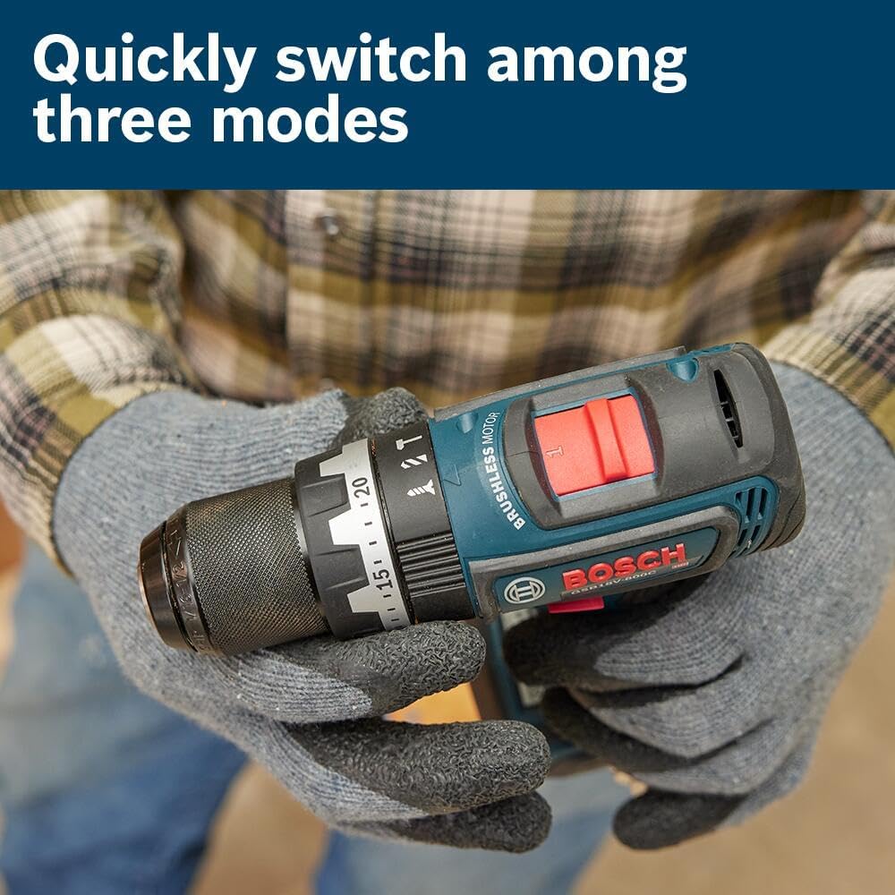 BOSCH GSB18V-800CB14 1/2 In. Brushless Connected-Ready Hammer Drill/Driver Kit with (1) CORE18V 4 Ah Advanced Power Battery - Image 6