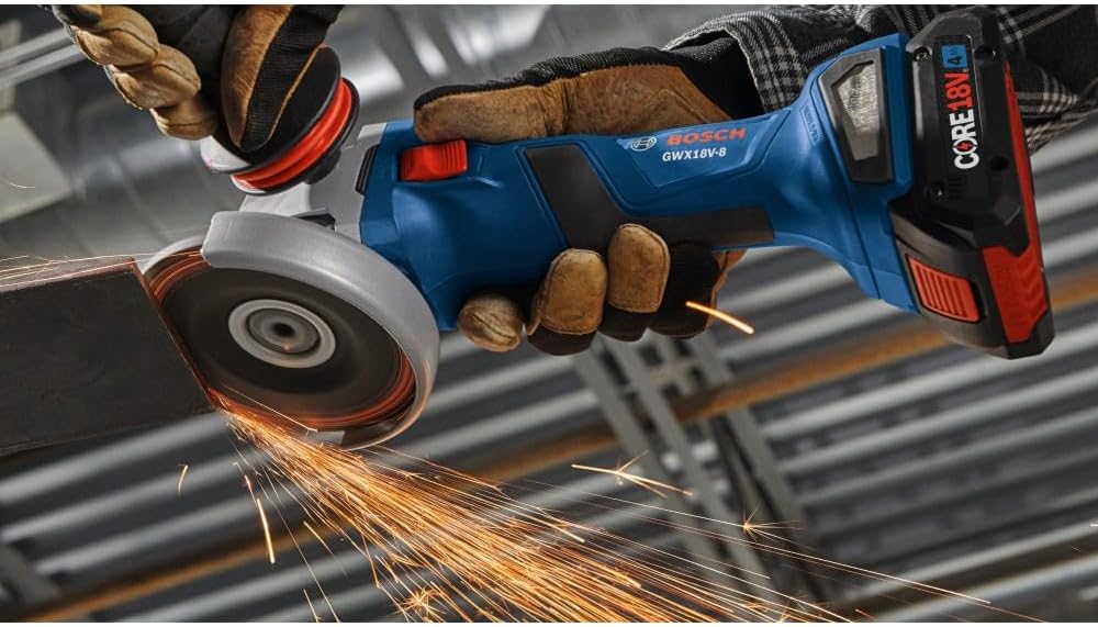 BOSCH GWX18V-8N 18V X-LOCK Brushless 4-1/2 Inch Angle Grinder with Slide Switch, Tool-free Disc Swap (Bare Tool) - Image 7
