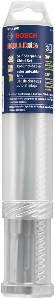 BOSCH HS143PK 3 pc. SDS-plus Bulldog Self-Sharpening Chisel Set - Image 3