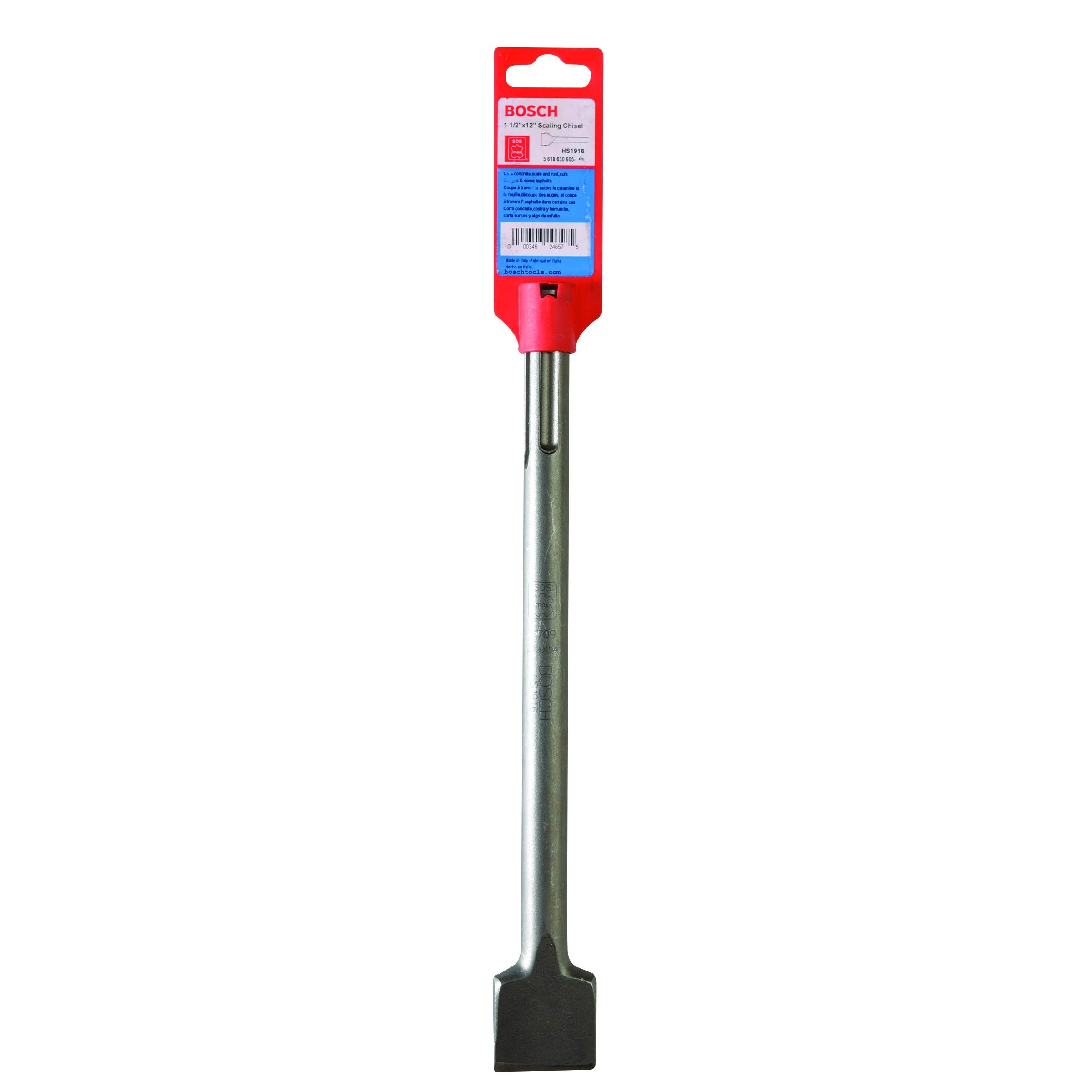 BOSCH 1-1/2 In. x 12 In. Scaling Chisel SDS-max Hammer Steel - Image 3