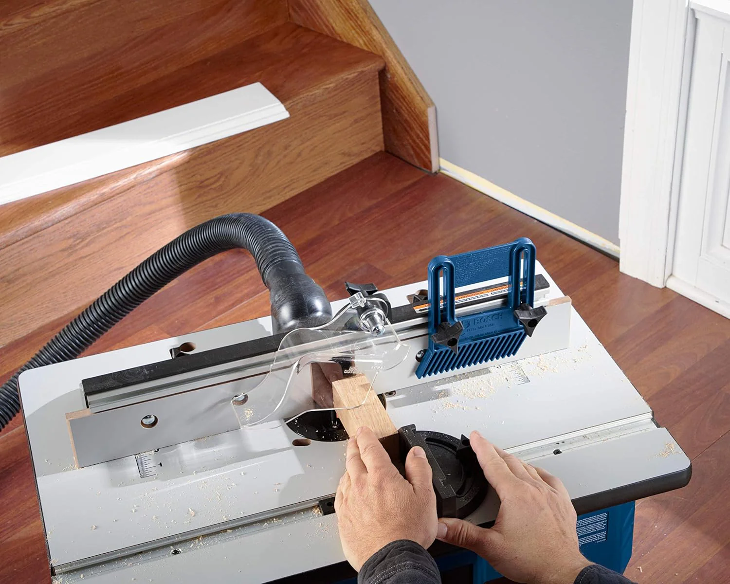 BOSCH RA1141 26 in. x 16-1/2 in. Laminated MDF Top Portable Jobsite Router Table with 2-1/2 in. Vacuum Hose Port - Image 10