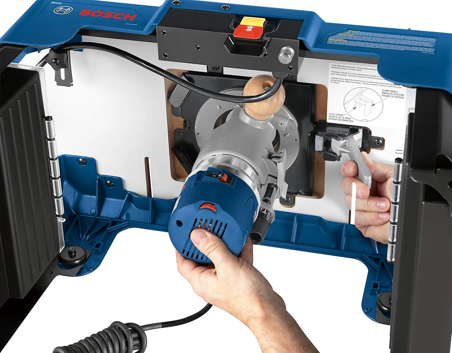 BOSCH RA1141 26 in. x 16-1/2 in. Laminated MDF Top Portable Jobsite Router Table with 2-1/2 in. Vacuum Hose Port - Image 7
