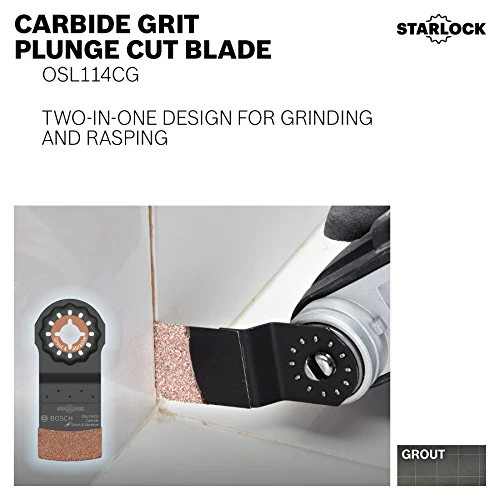 Bosch 1-1/4In. Starlock Oscillating Multi-Tool Carbide Grit Plunge Cut Blade-OSL114CG - Image 3