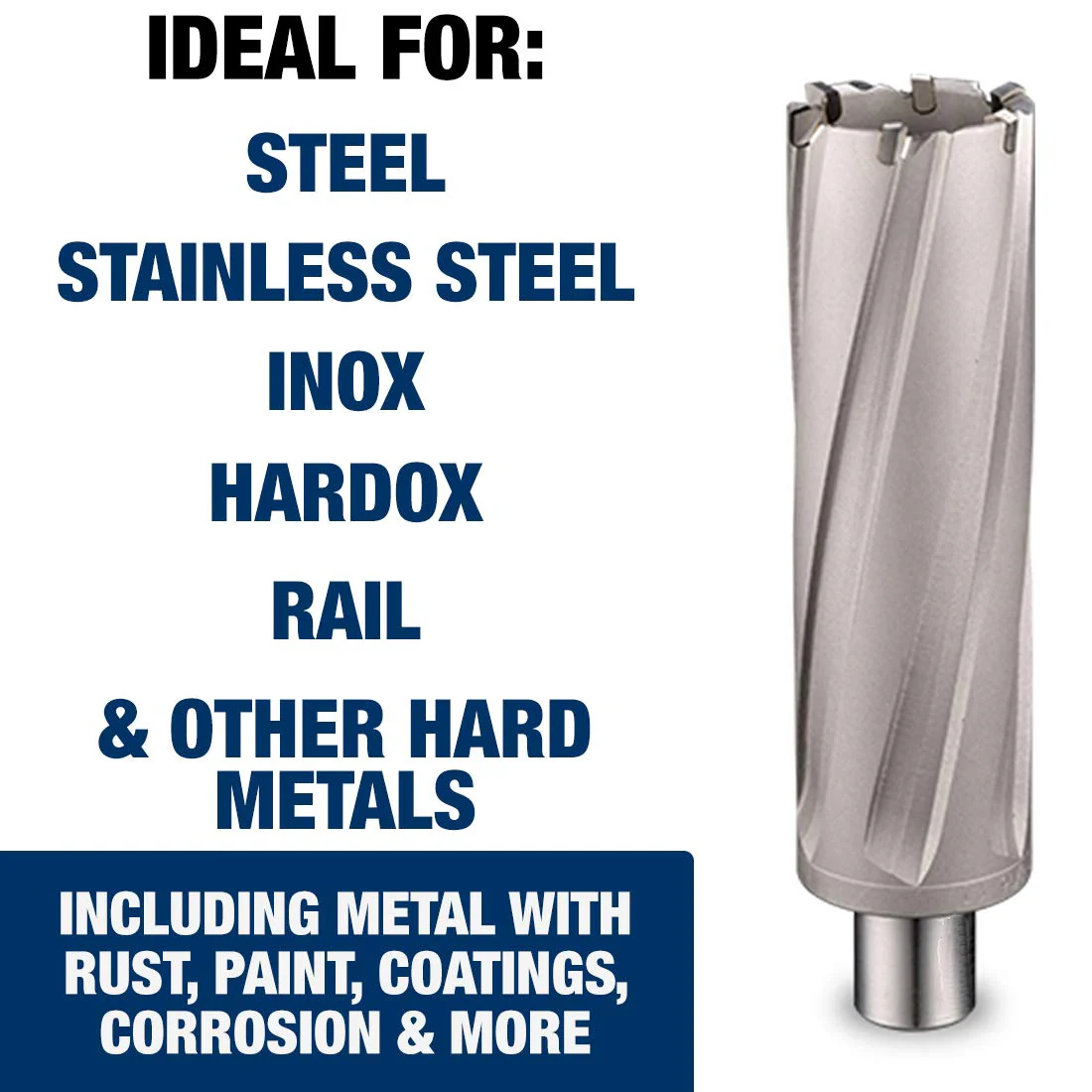 C.S. Unitec "9-1-132 C TCT Annular Cutter 1"" Dia. X 1"" Depth Carbide Tip Cutting Tool Bits for Magnetic Drills/Drill Press 3/4"" Weldon Shank for Metal Cutting in Steel, Stainless and More" 1" Dia. 1" Depth of Cut - Image 5