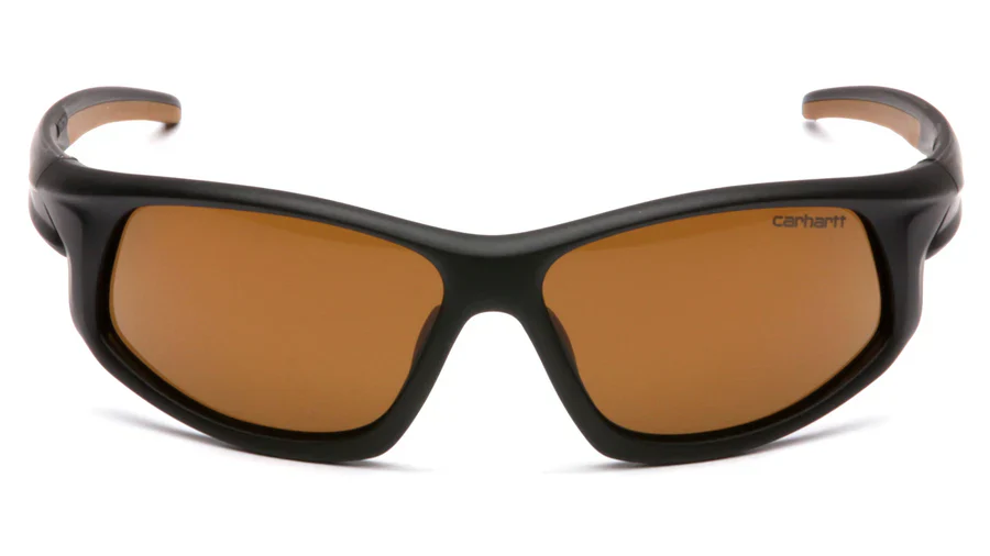 Pyramex Carhartt Ironside Safety Glasses, Retail Clamshell Packaging, Black/Tan Frame, Sandstone Bronze Anti-Fog Lens - Image 2