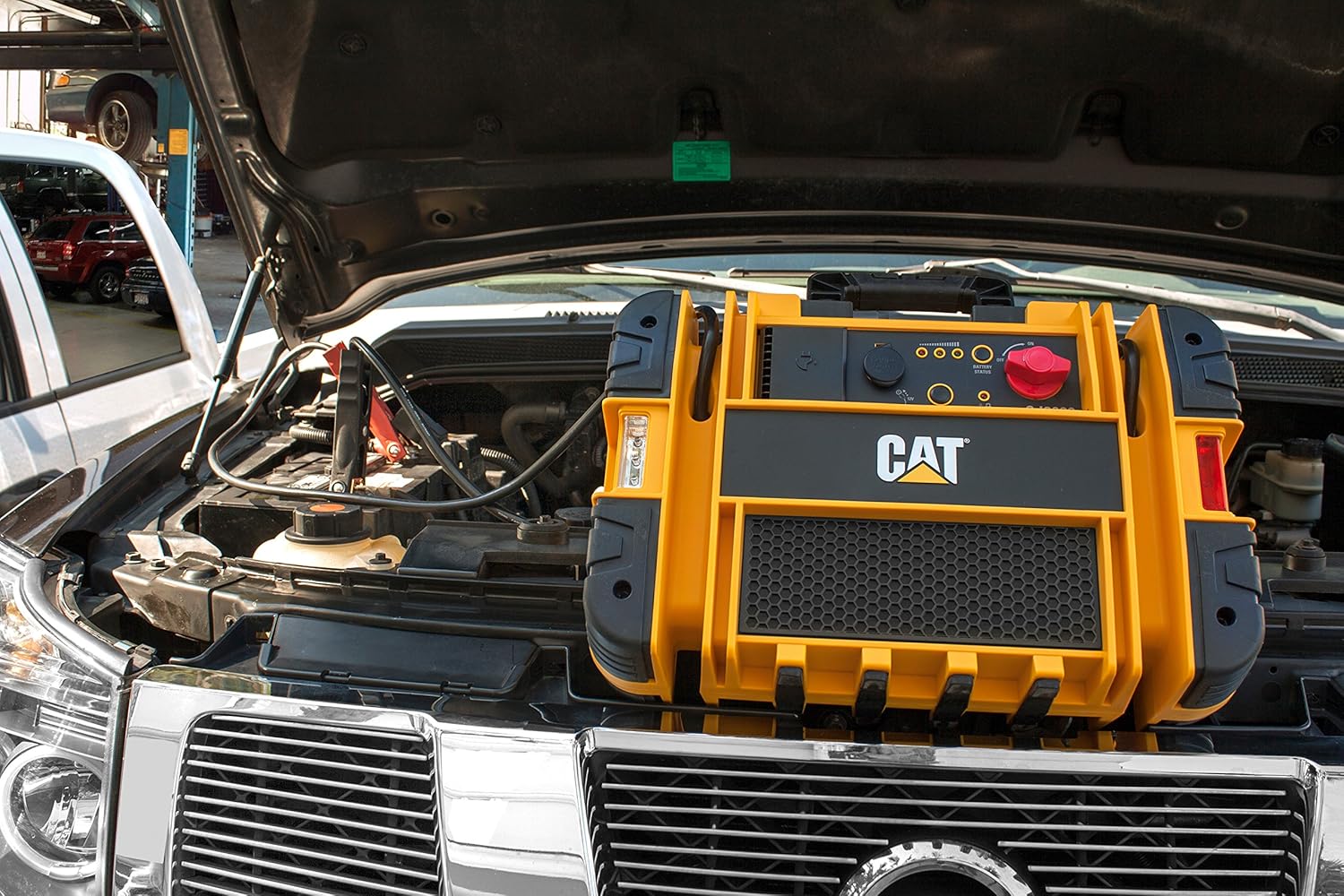CAT CJ3000 Professional Jump Starter 2000 Peak Amp Battery Booster, Built-In Power Switch, Battery Clamps, Yellow - Image 4