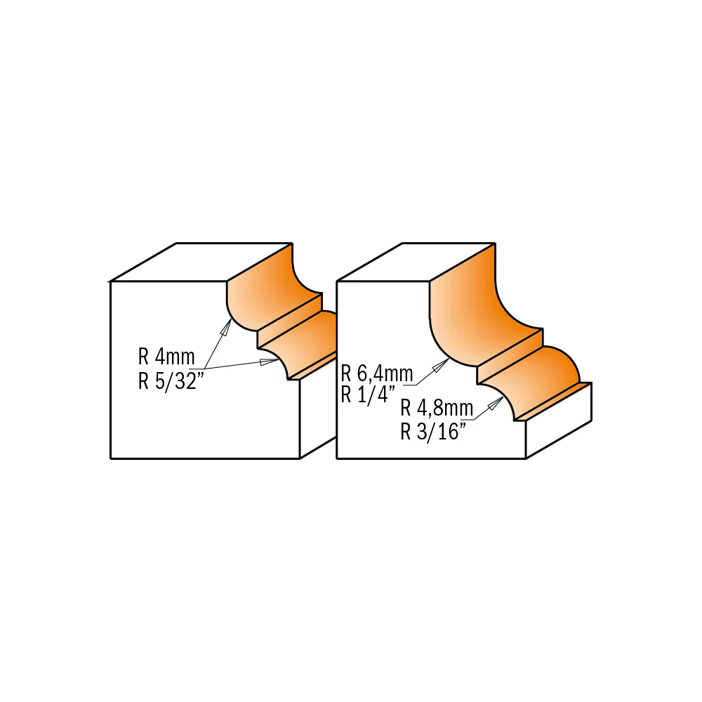 CLASSICAL OGEE BIT S=1/2'' 1/4''x1-3/8''x47/64'' - Image 2