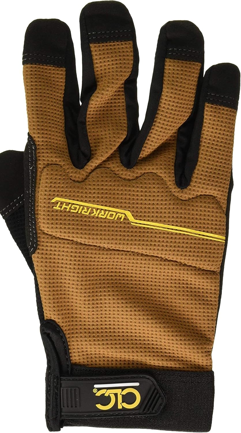 Custom Leathercraft 124M Workright Flex Grip Work Gloves, Shrink Resistant, Improved Dexterity, Tough, Stretchable, Excellent Grip, Black, Medium (Pack of 1) - Image 3