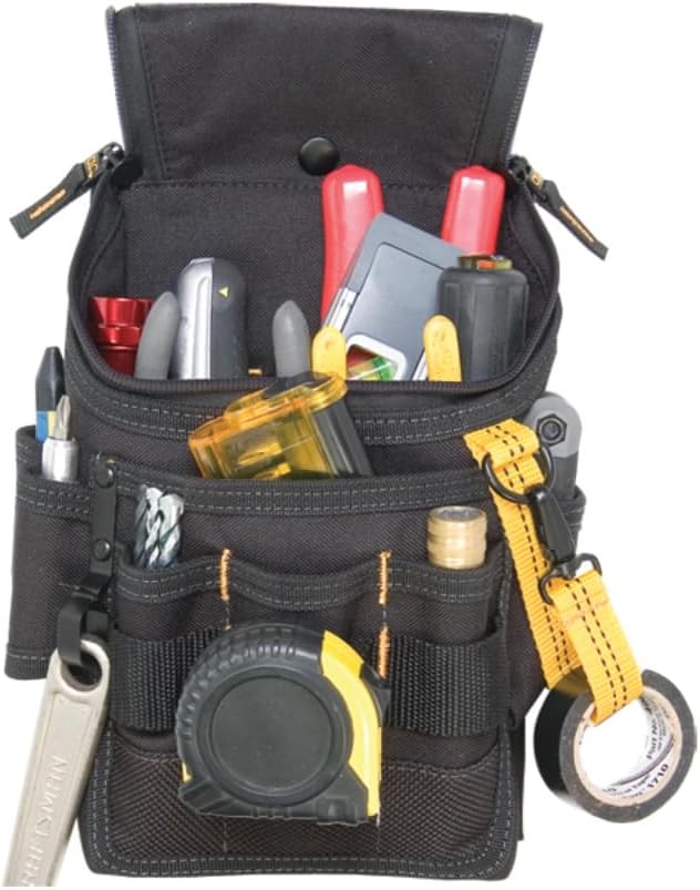 CLC Custom Leathercraft 1524 Ziptop Utility Pouch, Medium, Black, 11 Pockets - Image 2