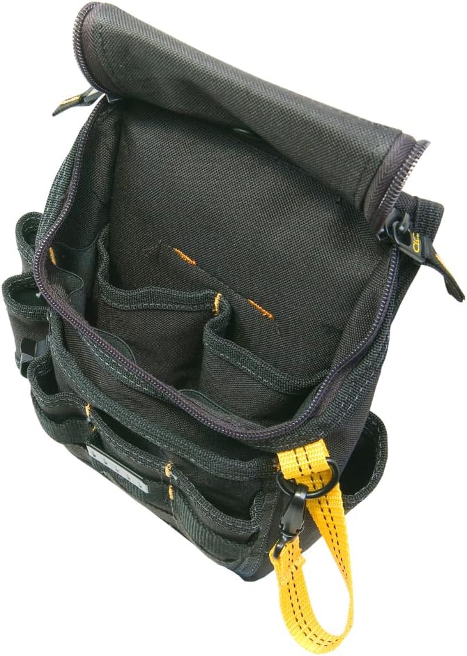 CLC Custom Leathercraft 1524 Ziptop Utility Pouch, Medium, Black, 11 Pockets - Image 5