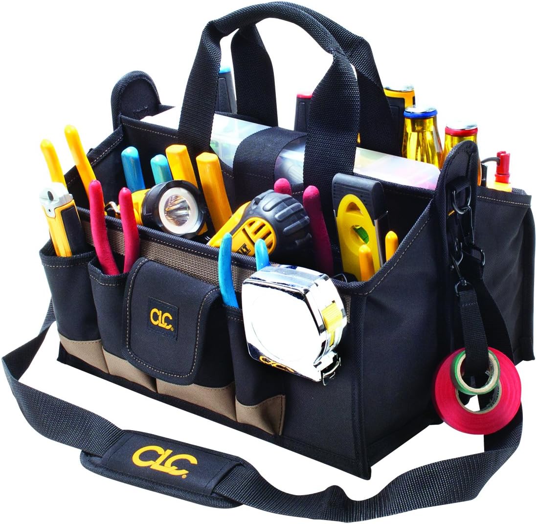CLC Custom LeatherCraft 1529 16 In. Center Tray Tool Bag, 16 Pocket - Image 4