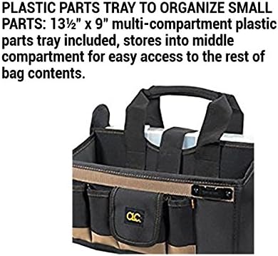 CLC Custom LeatherCraft 1529 16 In. Center Tray Tool Bag, 16 Pocket - Image 9