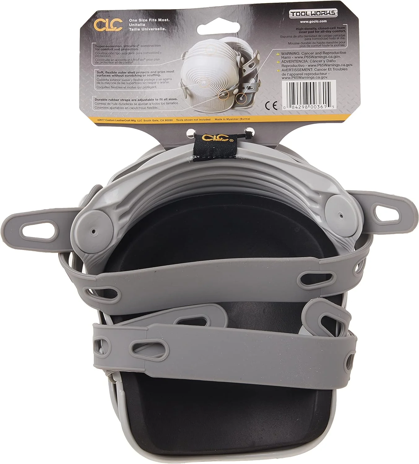 Custom Leathercraft 361 Ultraflex Non-Skid Kneepads, Plastic, Grey - Image 6