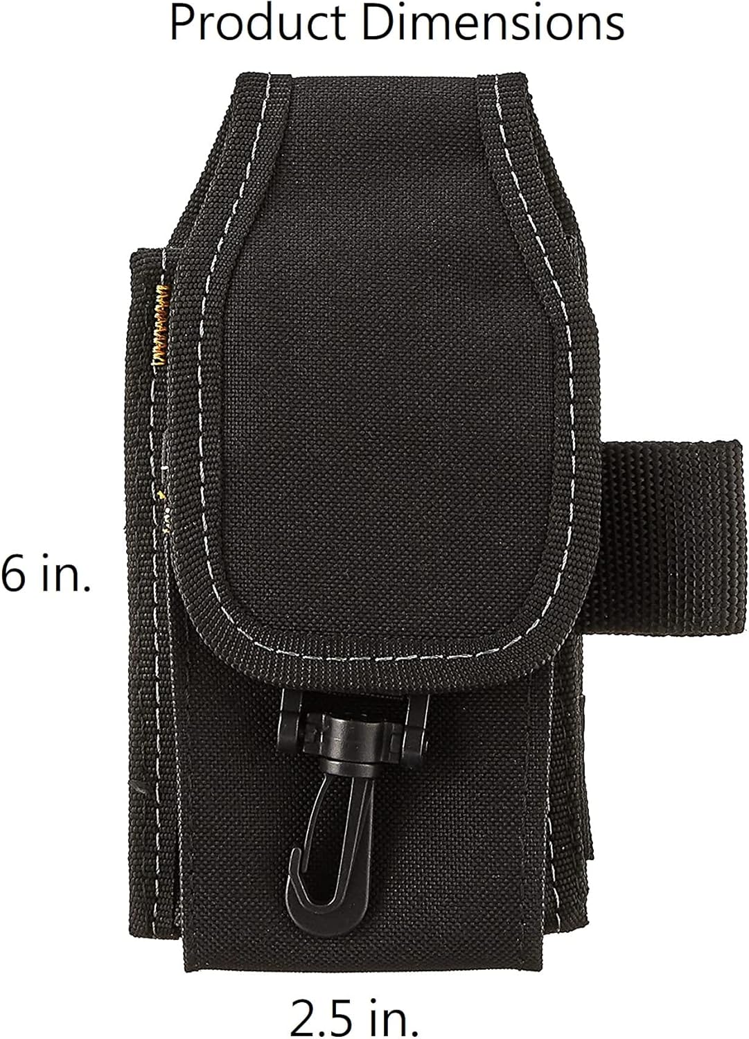 Custom LeatherCraft 1105 5-Pocket Cell Phone/Tool Holder, Black - Image 4